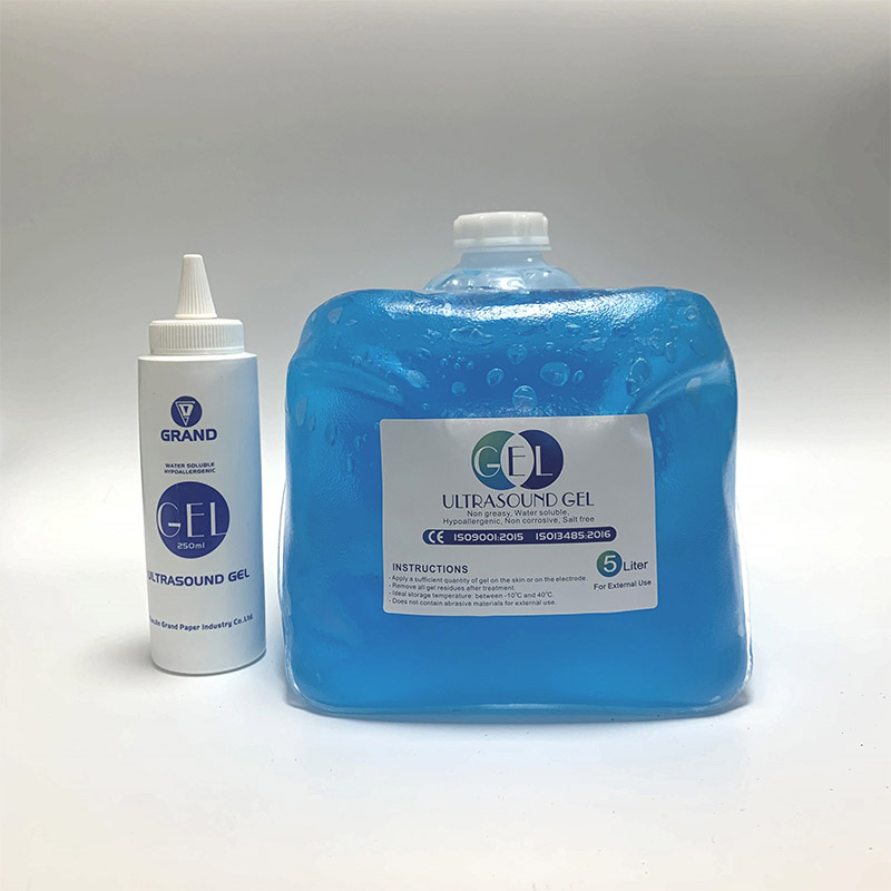 Transparent och blå gel